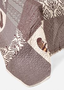 Tagesdecke mit Patchwork Druck in beige, 140x210 cm, bonprix