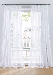 Gardine mit Wellen auch in extralang (1er Pack) in weiss, 145x144 cm, bonprix