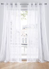Gardine mit Wellen auch in extralang (1er Pack) in weiss, 145x144 cm, bonprix