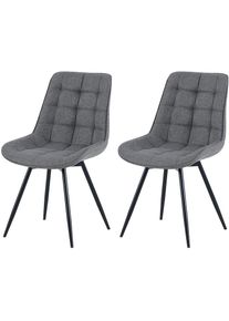 Goodproduct, GOODproduct Esszimmerstuhl &raquo;Catania&laquo; (Set) 2 Stk.bequemer Stuhl, 360 Grad drehbar in verschiedenen Stoffen und Farben., anthrazit, 