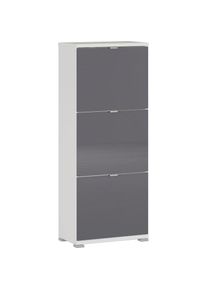 Germania, Germania Schuhschrank &raquo;COLORADO&laquo;, wei&szlig;, graphit, B/H/T: 53 cm x 132 cm x 30 cm