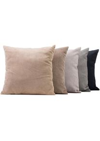 G&ouml;zze G&ouml;zze, Dekokissen &raquo;Capri Cord&laquo;, creme, unifarben, Polyester, 1 Stk.