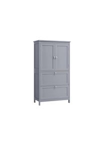 VASAGLE, VASAGLE Kommode &raquo;in Landhausstil 60 x 110 cm&laquo;, grau, MDF, B/H/T: 60 cm x 110 cm x 30 cm