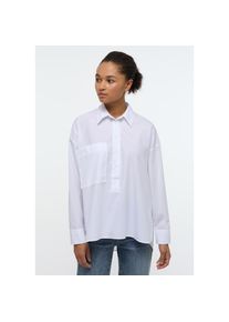 Eterna, Unisex, Longbluse &raquo;OVERSIZE FIT&laquo; EASY IRON (b&uuml;gelleicht), wei&szlig;, 38, Hemd-Kragen