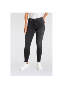 Only, Unisex, Only Skinny-fit-Jeans &raquo;ONLWOW &ndash; Skinny-Jeans mit Stretch f&uuml;r schlanke Silhouette&laquo; Denim, skinny fit, destroyed Effekte, washed schwarz, 
