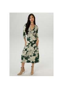 Aniston Selected, Unisex, Aniston SELECTED Jerseykleid mit V-Ausschnitt in Wickel-Optik, tannengr&uuml;n, schwarz, sanftes wei&szlig;, 36, N-Gr, Kleid mit 