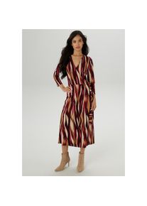 Aniston Selected, Unisex, Aniston SELECTED Jerseykleid in femininer Wickel-Optik, camel, bordeaux, beige, braun, rosa, 36, N-Gr, Kleid in femininer 