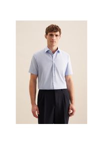 Seidensticker, Herren, Seidensticker Businesshemd &raquo;Shaped&laquo; Shaped 1/2 Kentkragen Uni, hellblau, XXL (45), normale &Auml;rmell&auml;ngen, Passform: Shaped