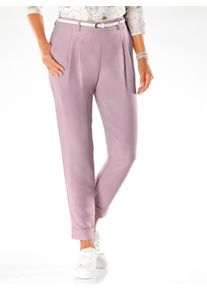 WITT Damen Bundfaltenhose mit fixiertem Saum, mauve, Gr&ouml;&szlig;e 50, 94% Polyester, 6% Elasthan