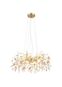 Globo Kronleuchter , Goldfarben, Bernsteinfarben , Metall, Glas , 120 cm , Lampen & Leuchten, Innenbeleuchtung, H&auml;ngelampen