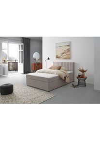 Mid.you Boxbett , Creme , Holz, Textil , Tanne , H3 , 7-Zonen , 140x200 cm , Schlafzimmer, Betten, Boxspringbetten