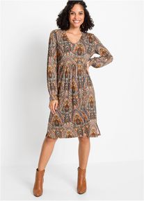 Jerseykleid mit Paisley in rot, Gr&ouml;sse 40/42 (M), bonprix