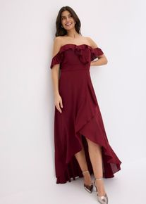 Carmen-Kleid mit Volants in rot, Gr&ouml;sse 40, bonprix