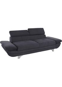 COTTA, COTTA Polstergarnitur &raquo;Enterprise&laquo; Set, Set bestehend aus 2,5-Sitzer mit Arm- & Kopfteilverstellung & Hocker, schwarz