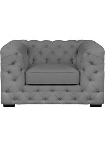 Home Affaire, Home Affaire Chesterfield-Sessel &raquo;Kalina Sessel&laquo; mit klassischer Chesterfield-Knopfheftung, sehr hochwertige Qualit&auml;t, anthrazit, 100% 