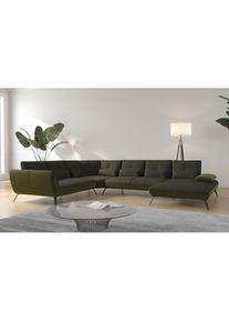 Goodproduct, GOODproduct Wohnlandschaft &raquo;Mikado U-Form&laquo; inkl. Sitztiefenverstellung und Armteilverstellung, dunkelgr&uuml;n, 100% Polyester, B/H/T: 376 cm 