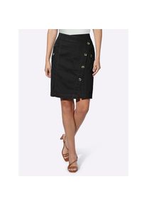 Heine, Unisex, Heine Jeansrock, schwarz, 40, mit Elasthan