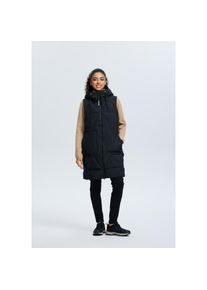 Icepeak, Unisex, Steppweste &raquo;AGRIA&laquo; 1 Stk. mit Daunenoptik, mit fester Kapuze, wasserdicht und winddicht, basic schwarz, 42, Steppweste mit 
