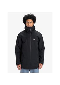 Quiksilver, Herren, Langmantel &raquo;OVERCAST 3K PARKA&laquo; aus Baumwolle und Nylon, sportlicher Stil, atmungsaktiv, schwarz, XXL, Verwendung: Alltag
