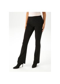 Aniston Casual, Unisex, Aniston CASUAL Schlaghose aus weichem, strukturierten Jersey, schwarz, 38, N-Gr, Hose in trendiger Bootcut-Form