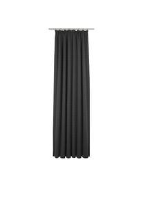 Adam, Vorhang &raquo;Uni Collection&laquo; Kr&auml;uselband 1 Stk. tlg. aus 100% Bio-Baumwolle, Massanfertigung, schwarz, Baumwolle (Bio-Baumwolle)