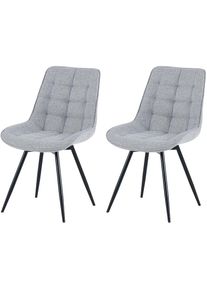 Goodproduct, GOODproduct Esszimmerstuhl &raquo;Catania&laquo; (Set) 2 Stk.bequemer Stuhl, 360 Grad drehbar in verschiedenen Stoffen und Farben., hellgrau, schwarz