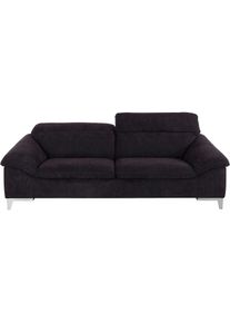 COTTA, COTTA Polstergarnitur &raquo;Teresa&laquo; Set, Set bestehend aus: 3-Sitzer mit Kopfteilverstellung & Hocker, schwarz, B/H/T: 235 cm