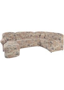 DOMO collection, DOMO collection Wohnlandschaft &raquo;Bahia U-Form, B/T: 308/200 cm, mit Federkern, belastbar bis 140kg/Sitz&laquo; Microfaser, natur, braun, 