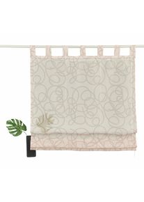 my home, my home Raffrollo &raquo;Tanaro&laquo; mit Schlaufen halbtransparent, Voile, Polyester, einseitig mit Schlingen-Motiv, sand, Voile, Obermaterial: 100% 