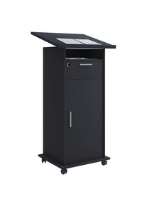 Mid.you Stehpult , Schwarz , Holzwerkstoff , 50x120x60 cm , Stauraum , B&uuml;rom&ouml;bel, Schreibtische, Schreibtischzubeh&ouml;r