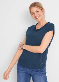 Baumwoll-Shirt mit Fl&uuml;gel&auml;rmeln in blau, Gr&ouml;sse 36/38 (S), 100% Baumwolle, bonprix