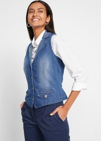 Stretch-Jeansweste in blau, Gr&ouml;sse 42, aus &uuml;ber 80% Baumwolle, bonprix