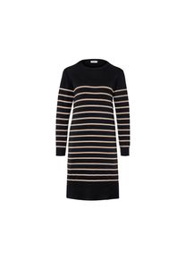 Tchibo - Robe en maille fine ray&eacute;e - taille: S - beige/noir/&agrave; rayures