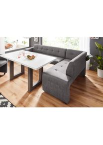 exxpo - Sofa Fashion, exxpo - sofa fashion Eckbank &raquo;Barista mit toller Detailverarbeitung, hohe Bodenfreiheit&laquo; Komfortsitzh&ouml;he 49cm, Frei im Raum 
