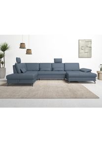Goodproduct, GOODproduct Wohnlandschaft &raquo;Costello U-Form, B: 363 cm mit Sitztiefen-, Armteilverstellung &&laquo; 3 Nierenkissen, optional Bettfunktion & 