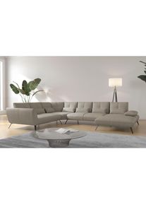 Goodproduct, GOODproduct Wohnlandschaft &raquo;Mikado U-Form&laquo; inkl. Sitztiefenverstellung und Armteilverstellung, taupe, 95% Polyester 5% Polyamid, B/H/T: 