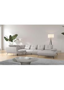 Goodproduct, GOODproduct Wohnlandschaft &raquo;Mikado U-Form&laquo; inkl. Sitztiefenverstellung und Armteilverstellung, hellgrau, 95% Polyester 5% Polyamid, B/H/T