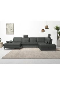 Goodproduct, GOODproduct Wohnlandschaft &raquo;Costello U-Form, B: 363 cm mit Sitztiefen-, Armteilverstellung &&laquo; 3 Nierenkissen, optional Bettfunktion & 