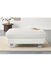 COTTA, COTTA Hocker &raquo;Driver&laquo; mit edlen Metallf&uuml;ssen, wei&szlig;, 64% Polyurethan, 25% Polyester, 11% Baumwolle, B/H/T: 101 cm x 46 cm x 65 cm