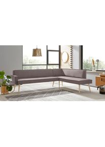 exxpo - Sofa Fashion, exxpo - sofa fashion Eckbank &raquo;Lungo, moderne Kedernaht, bequem und elegant, hoher Holzfuss&laquo; hochwertige Detailverarbeitung, frei