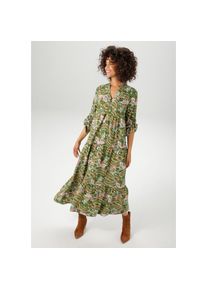 Aniston Casual, Unisex, Aniston CASUAL Maxikleid mit farbenfrohen Paisley-Muster bedruckt, gr&uuml;n, dunkelgelb, t&uuml;rkis, schwarz, pink, wei&szlig;, blau, 46, N-