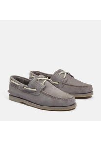 Timberland, Unisex, Bootsschuh &raquo;CLASSIC BOAT BOAT SHOE&laquo; Classic Bootsschuh aus Premium Leder, md gry nubuck, 43, Klassischer Bootsschuh von Timberland