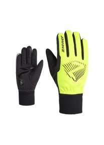 Ziener, Unisex, Fahrradhandschuhe &raquo;DOMMI-Z bike glove junior&laquo;, poison gelb, S, winddichte, atmungsaktive, wasserabw. WINDSHIELD@ Membran