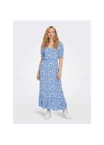 Only, Unisex, Only Maxikleid &raquo;ONLCHIANTI S/S LONG DRESS WVN NOOS&laquo; Viskose, regular fit, elastische Taille, marina, L (40), N-Gr, Maxikleid aus Viskose