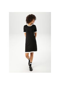 Aniston Casual, Unisex, Aniston CASUAL Strickkleid mit kontrastfarbigen Ripp-B&uuml;ndchen, schwarz, wollwei&szlig;, 42, N-Gr, Kleid aus weicher Feinstrick-