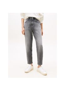 Tommy Jeans, Unisex, Mom-Jeans &raquo;MOM JEAN UH TPR&laquo; mit Logo-Stickereien, in kn&ouml;chelfreier L&auml;nge, denim schwarz3, 27, L&auml;nge 30, Mom-Jeans im Regular Fit 