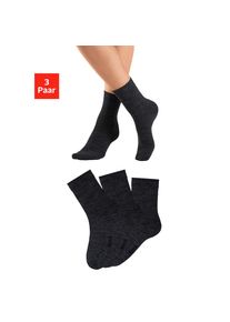 Bench., Unisex, Socken Packung, 3 Stk. tlg. Unisexsocken aus flauschigem Material mit w&auml;rmender Wolle, 3x anthrazit, 35-38, Kuschelige Wollsocken f&uuml;r 