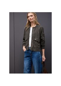 Street One, Unisex, Street One Blouson ohne Kapuze aus Cord und Langarm mit B&uuml;ndchen und Zipperdetail, schwarzest braun, 34, Softer Cord-Blouson von 