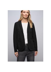 Street One, Unisex, Street One Jackenblazer Sanft glitzernder Look und mit feinem Strukturmuster, schwarz, 40, Glitzernder Jacquard Blazer von STREET 