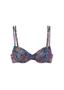 Venice Beach, Unisex, B&uuml;gel-Bikini-Top &raquo;Paislee&laquo; bedruckt, verstellbare Doppeltr&auml;ger, herausnehmbare Softcups, Mix-Kini, schwarz bedruckt, 42, Cup C, 